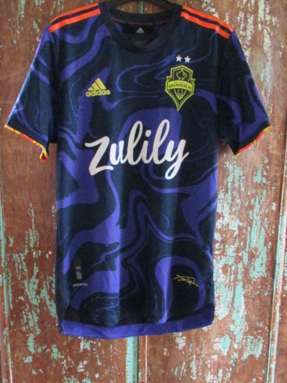 Adidas Seattle Sounders Purple Haze Jimi Hendrix Jersey Size Medium